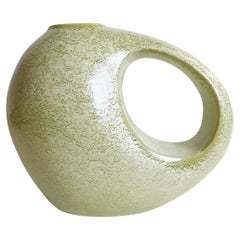 Grüne italienische Bertoncello-Vase aus Keramik
