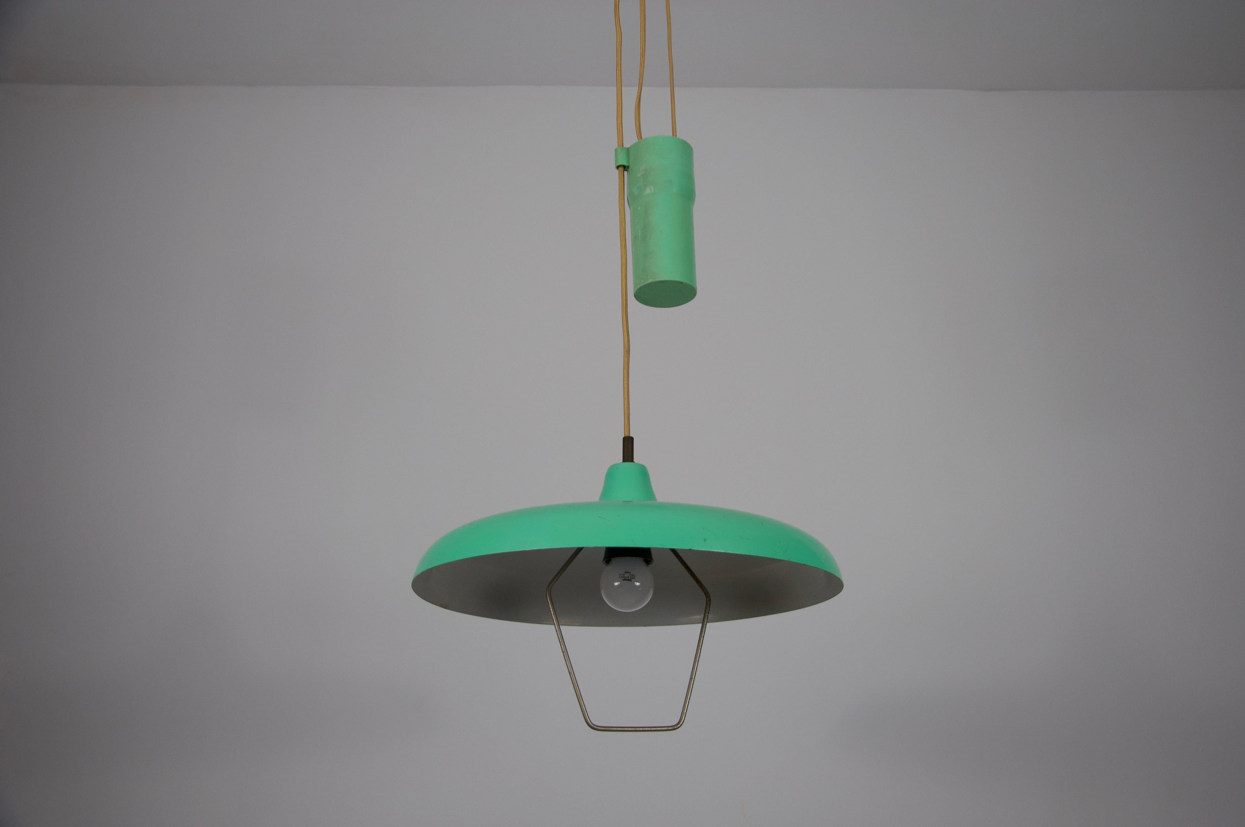 Lampada a sospensione a contrappeso Greene & Greene, anni '50 In condizioni discrete in vendita a Hagenbach, DE