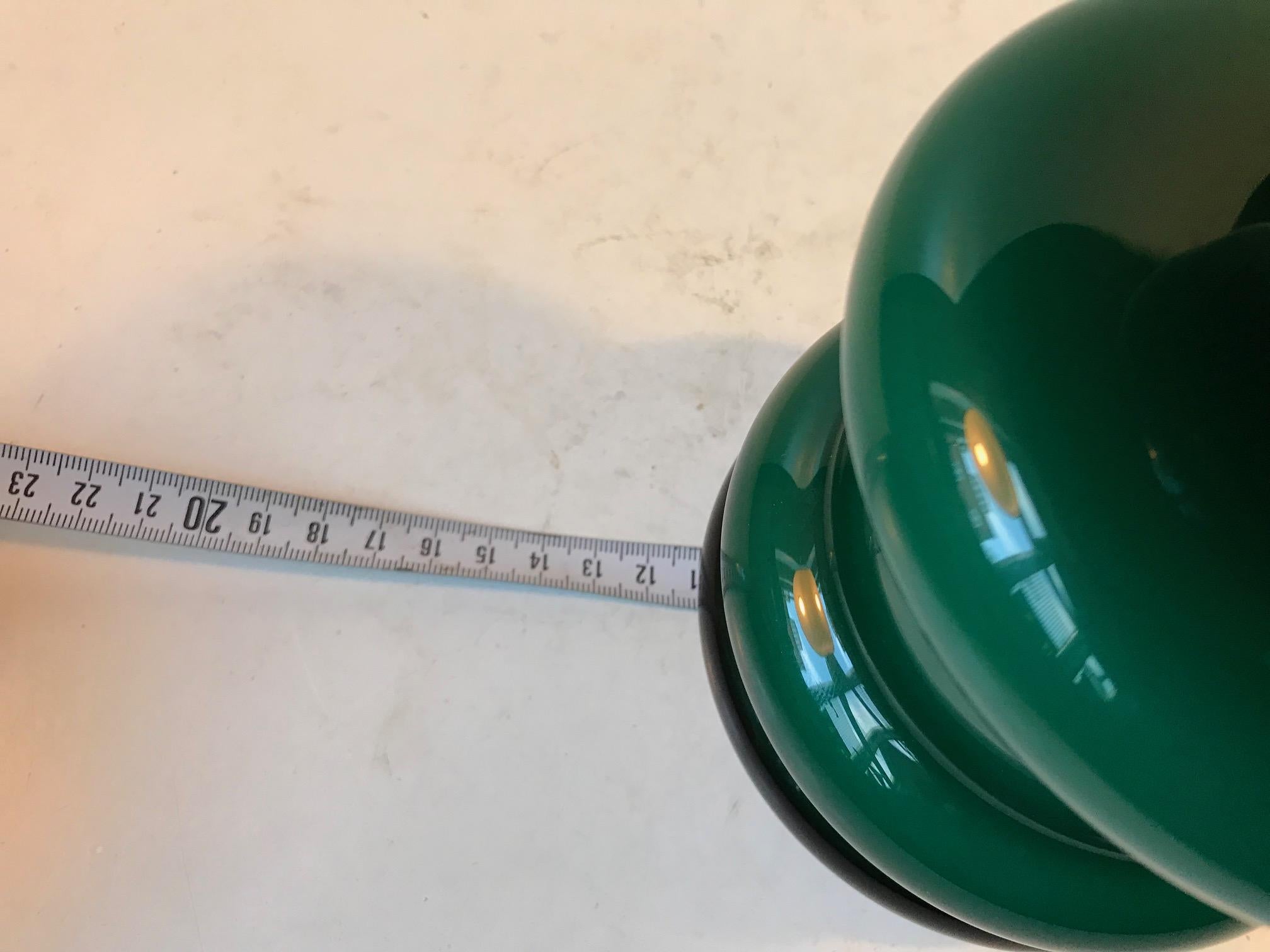 Blown Glass Green Italian Glass Jar by Empoli, 1960s For Sale