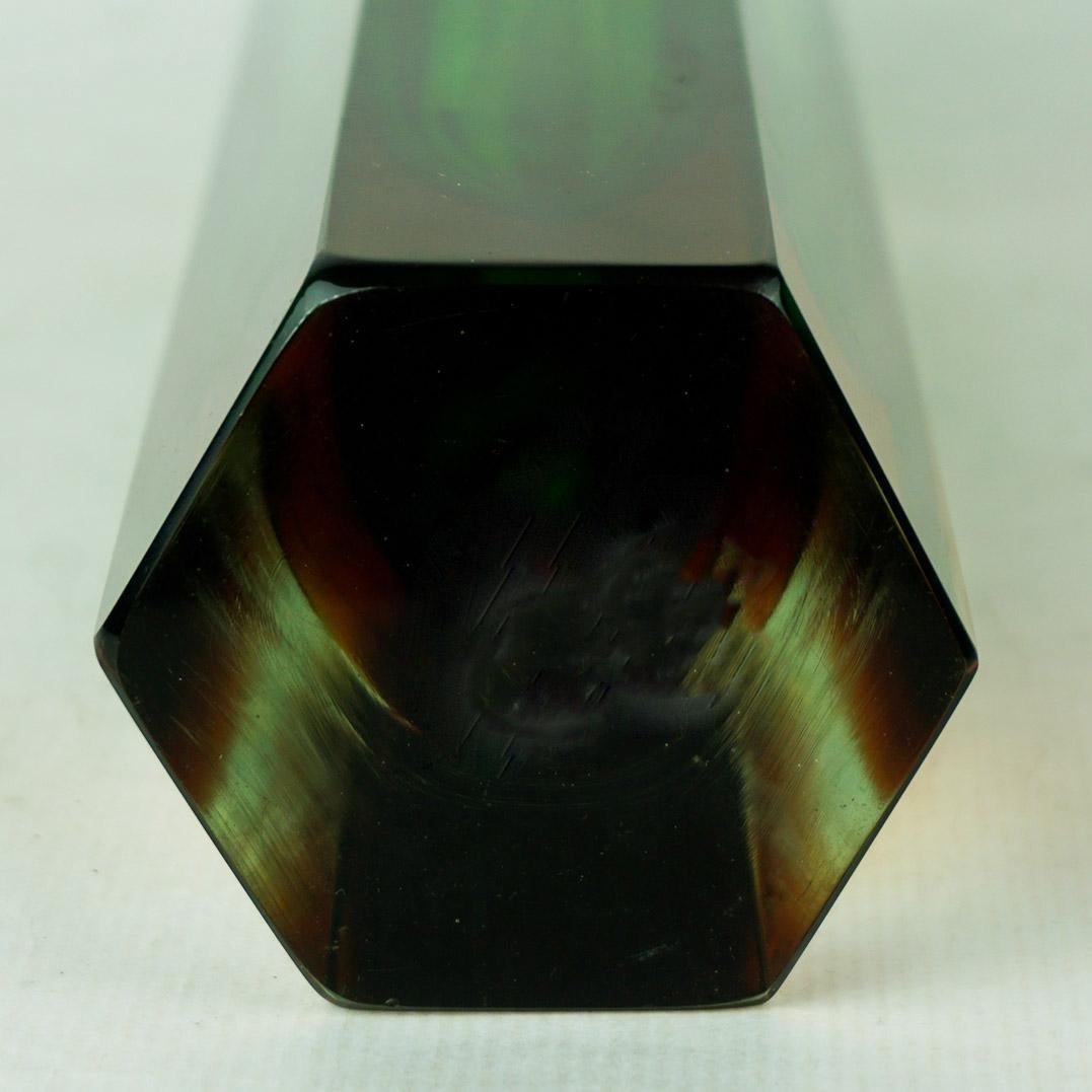 Metà XX secolo Vaso Sommerso verde di Murano di Flavio Poli per Seguso in vendita