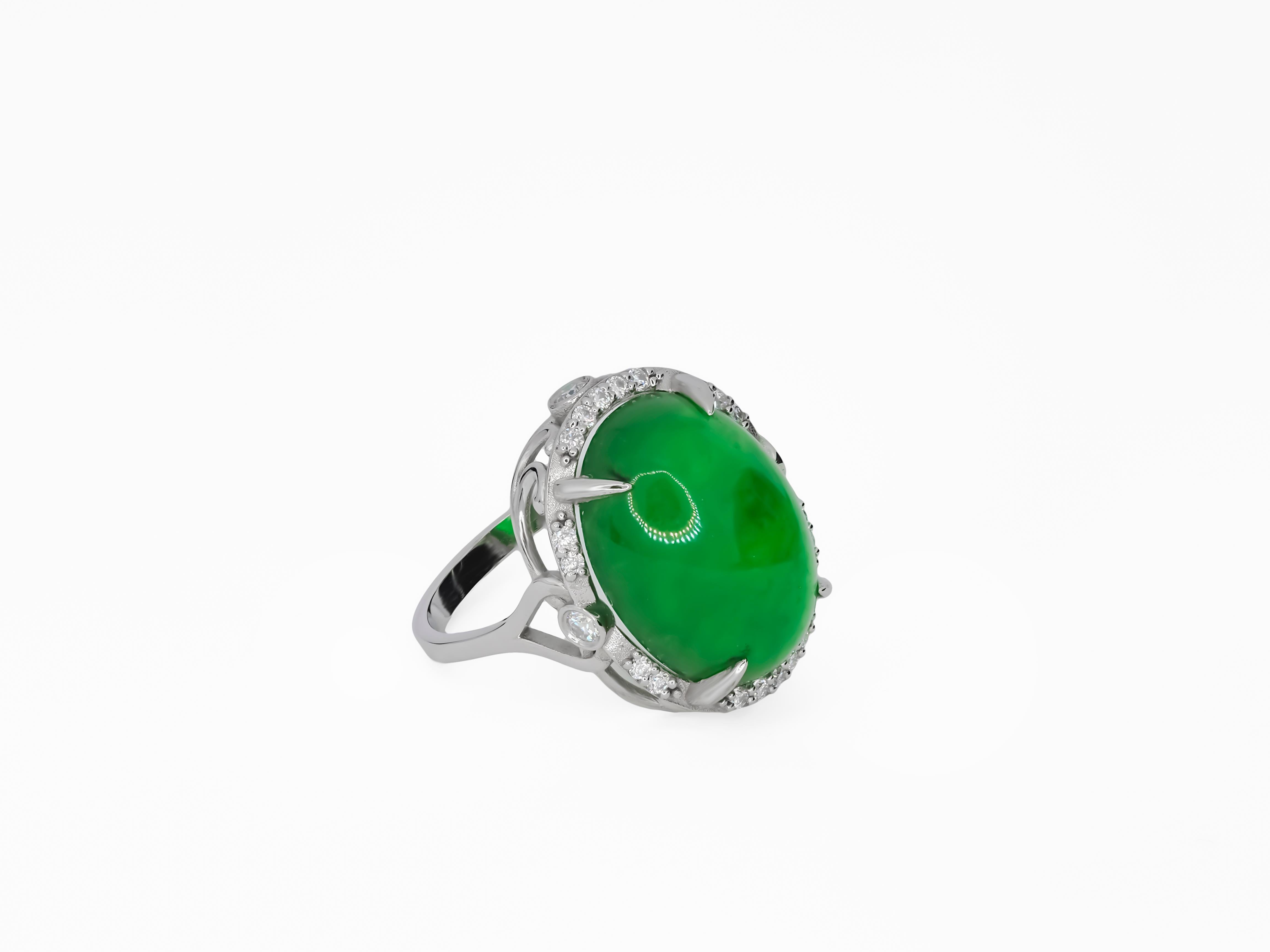 in vendita:  Anello di giada verde in oro 14k 2
