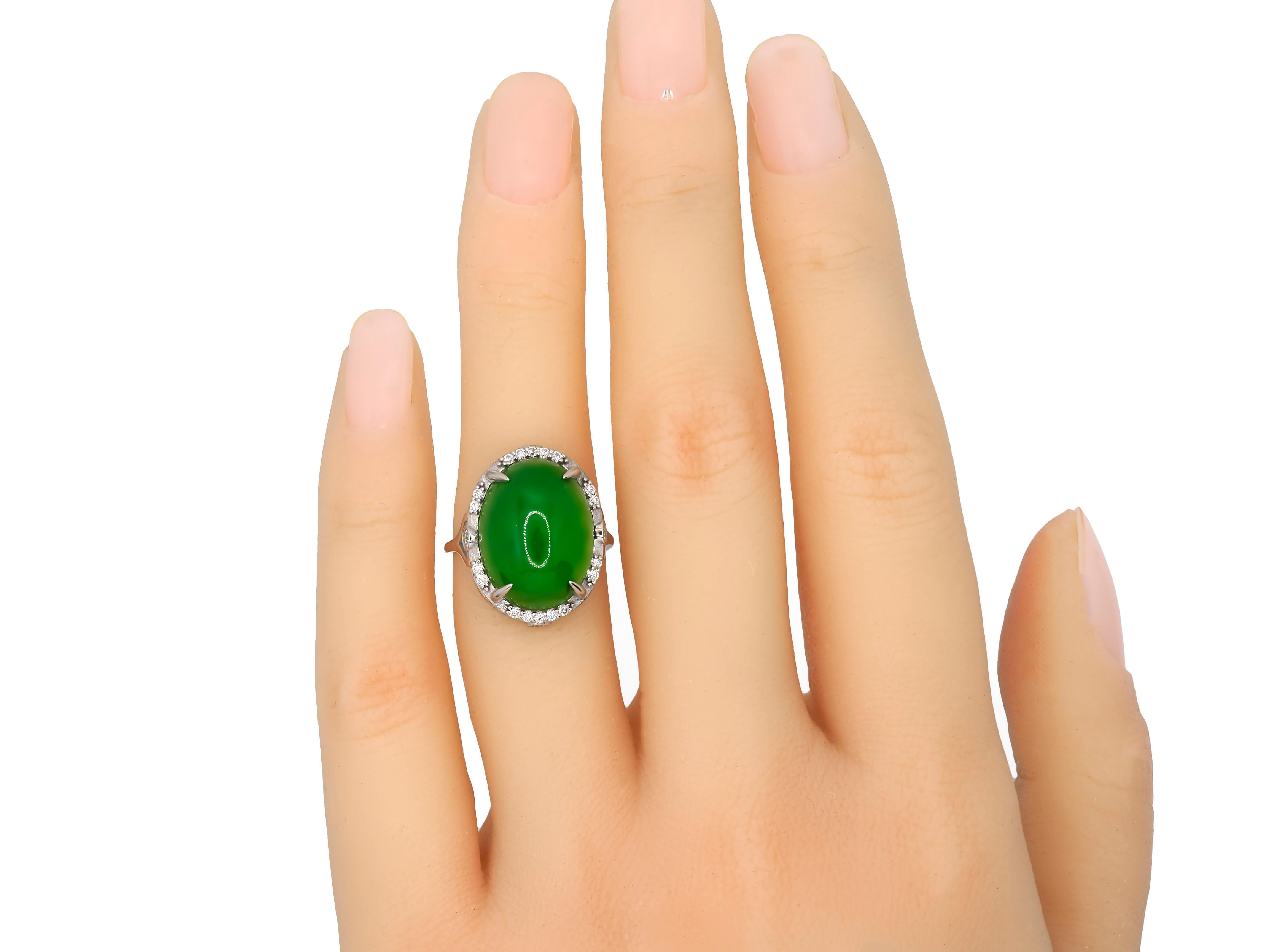 in vendita:  Anello di giada verde in oro 14k 7