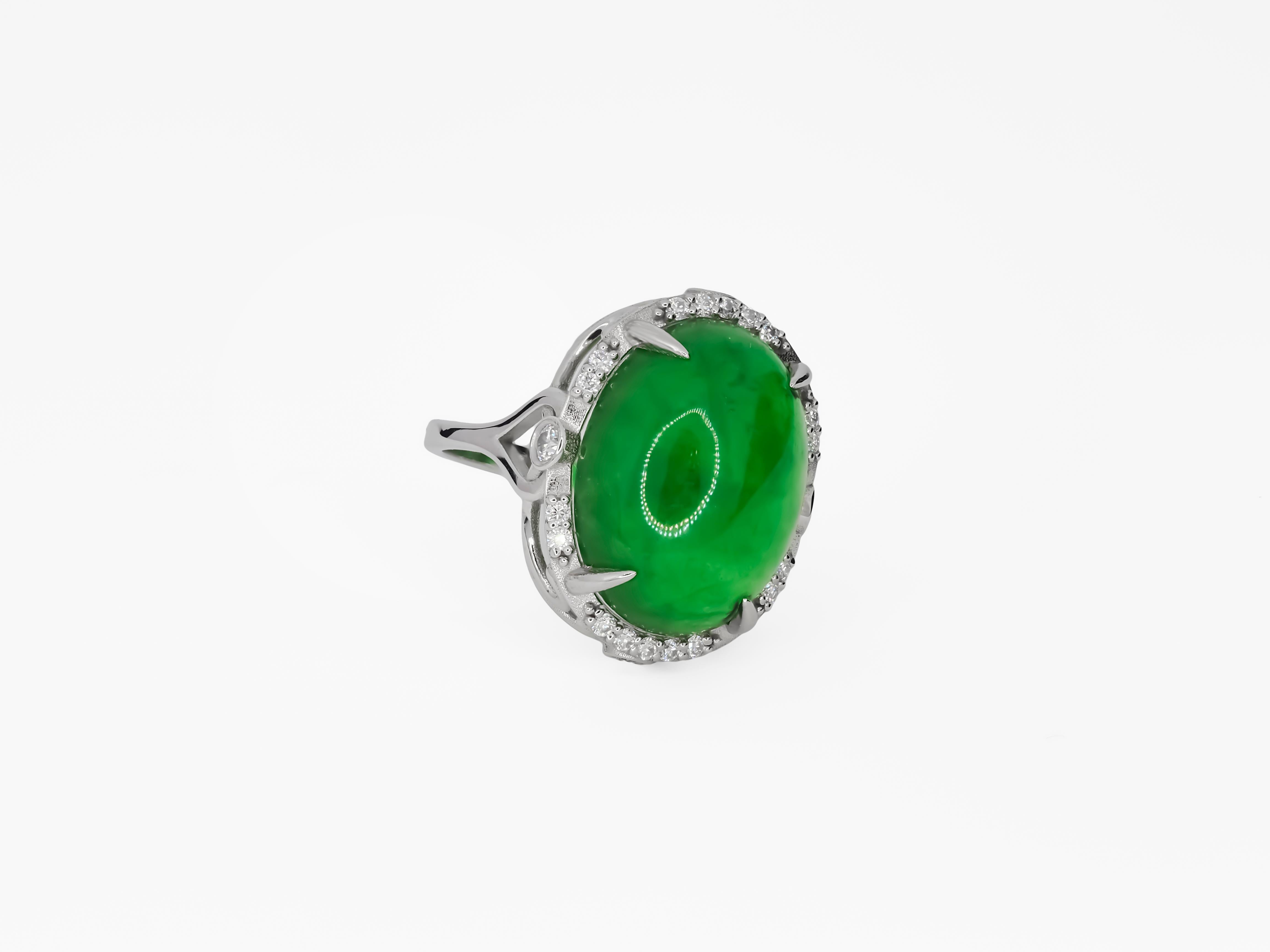 in vendita:  Anello di giada verde in oro 14k 3