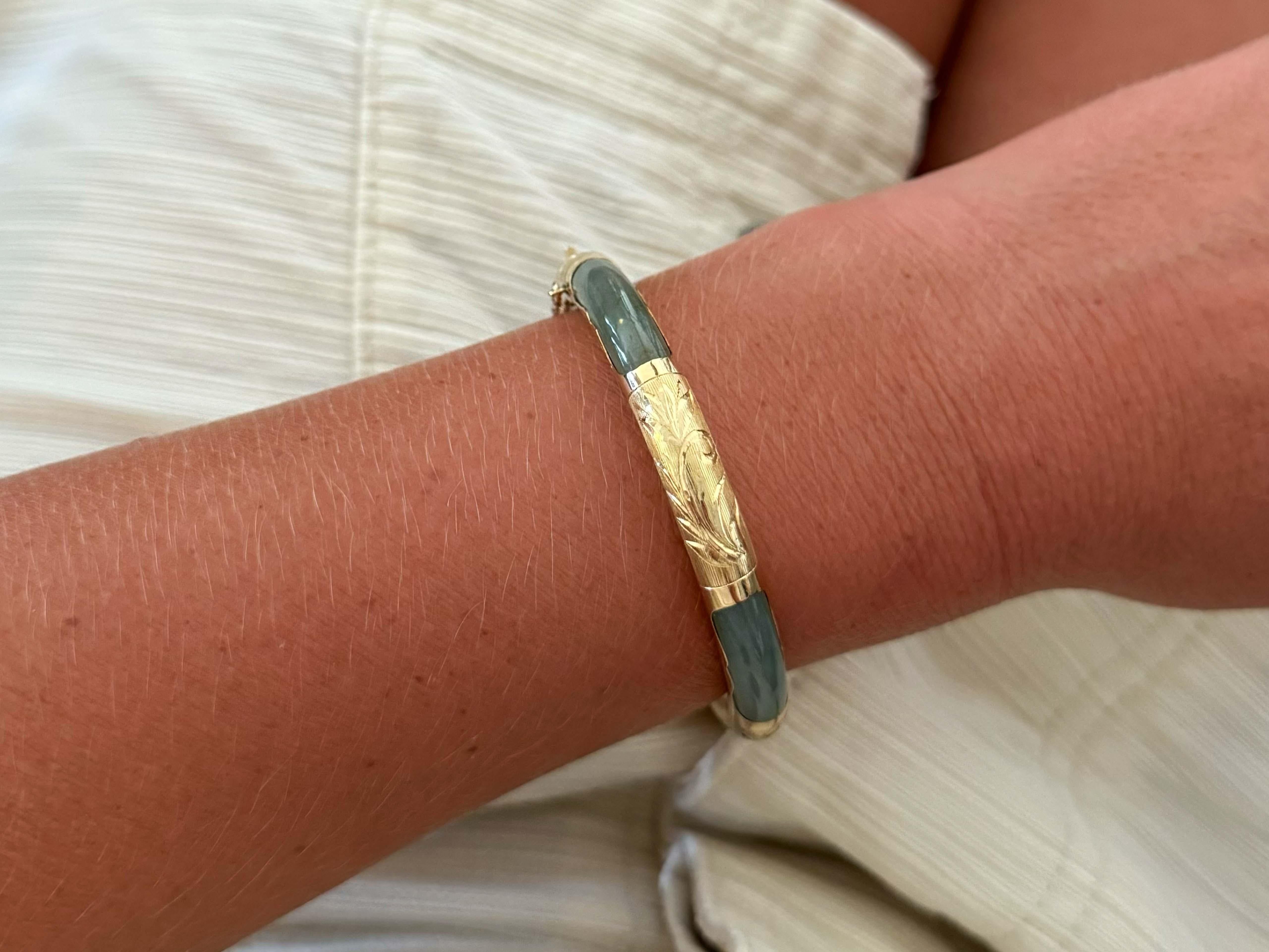 gold jade bangle