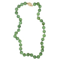 Collier de perles de jade vertes