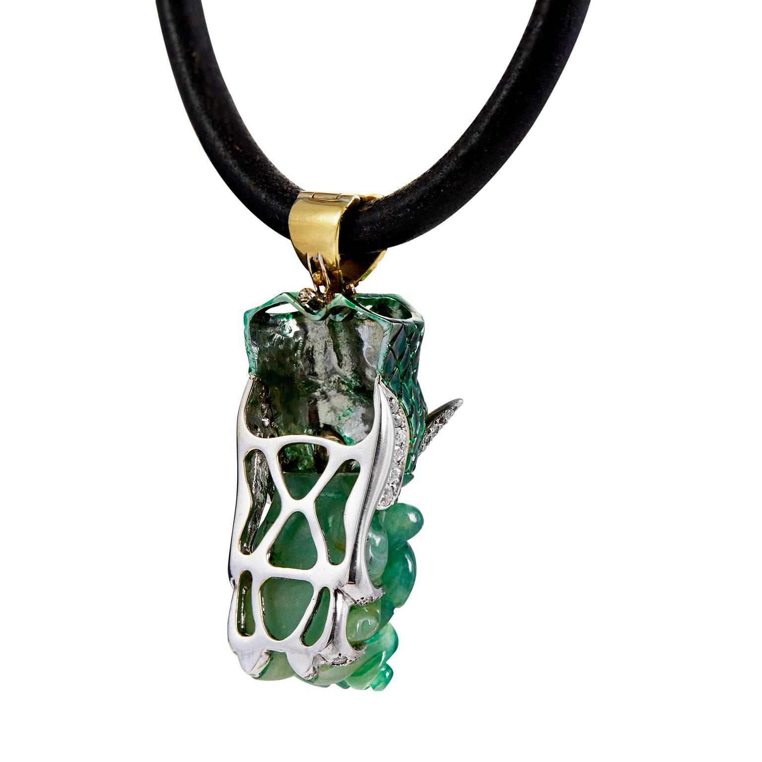 green jade dragon necklace