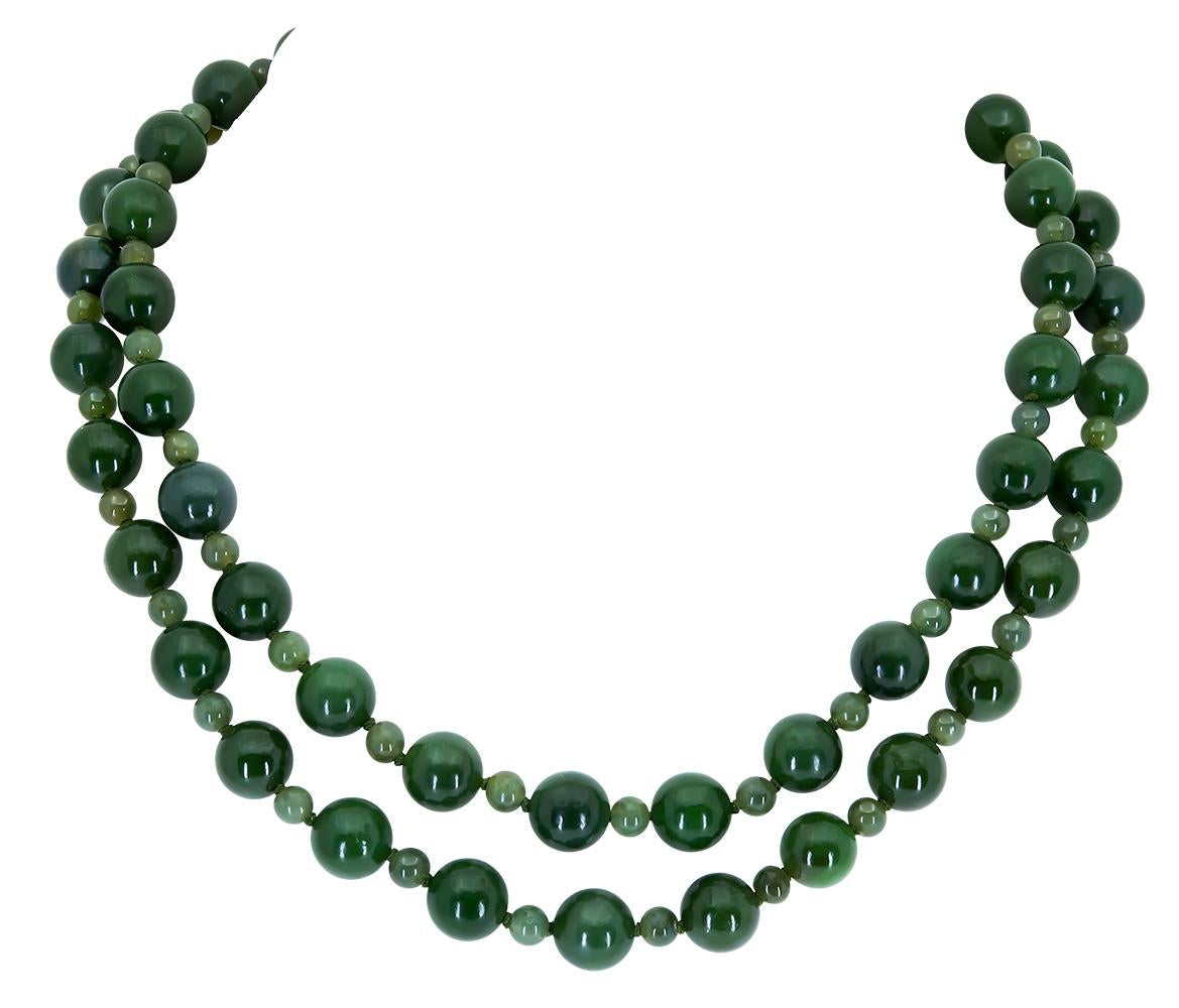 green jade bead necklace