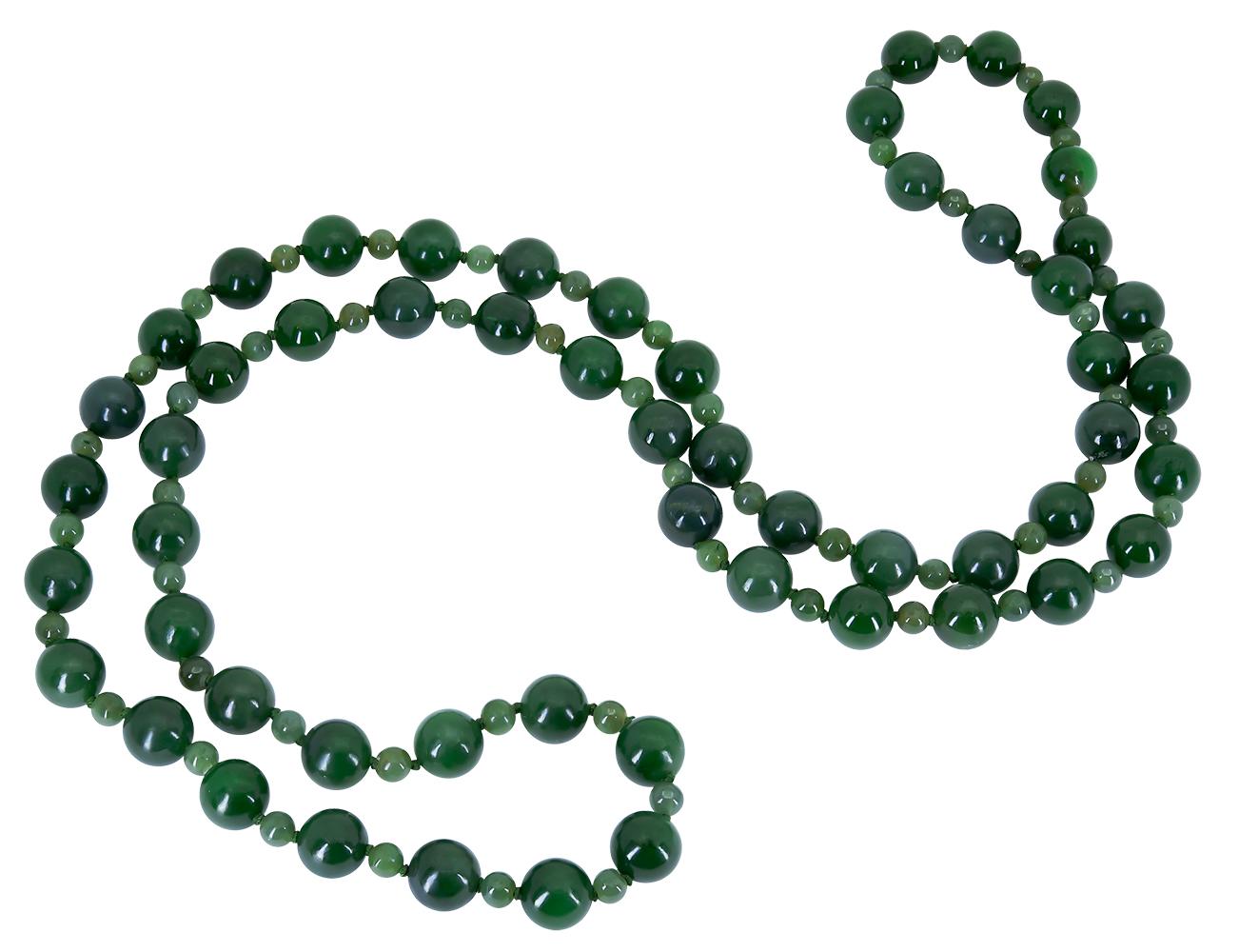 Contemporary Green Jade Necklace  For Sale