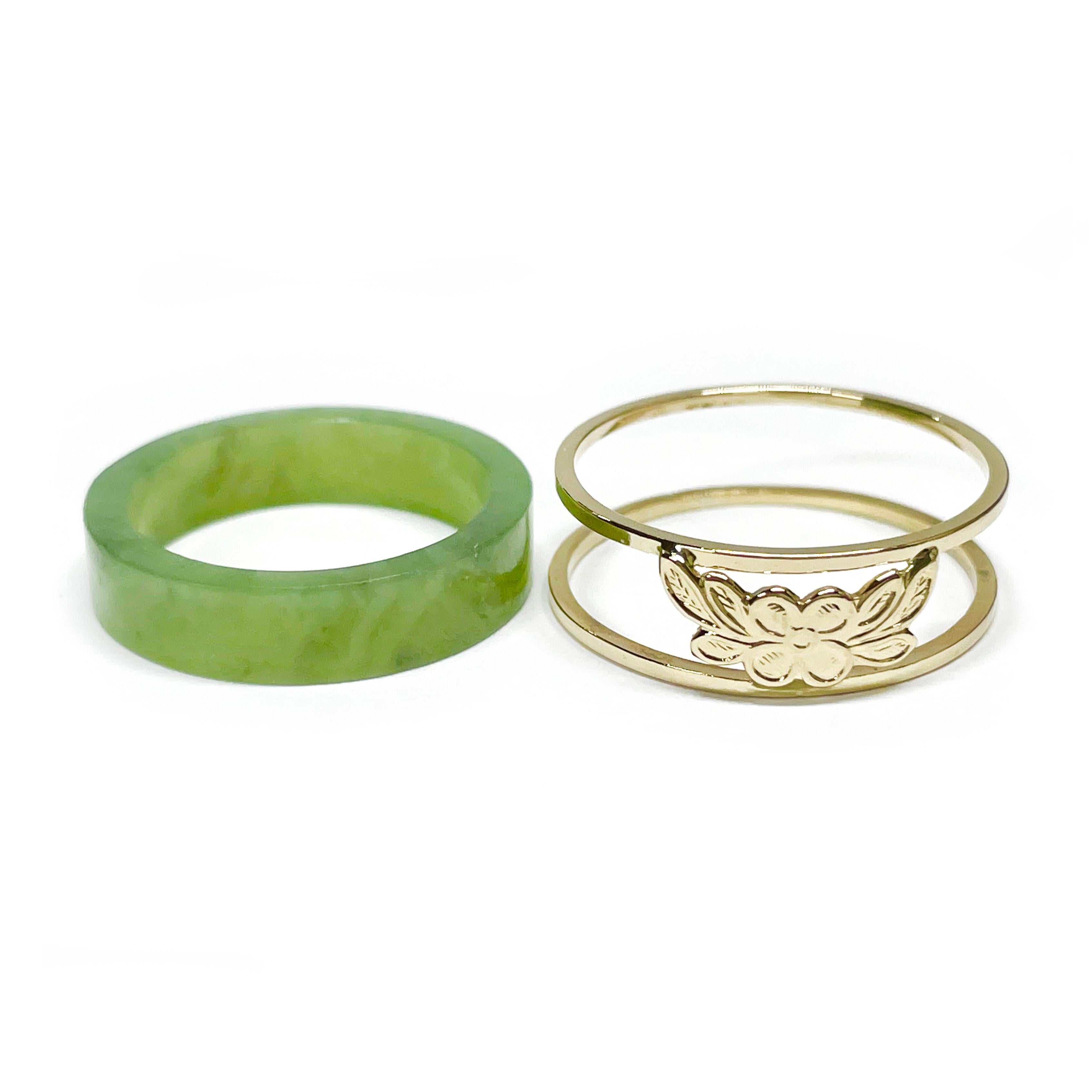 jade gold ring