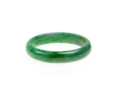 Brazalete de jadeíta verde, certificado sin tratar