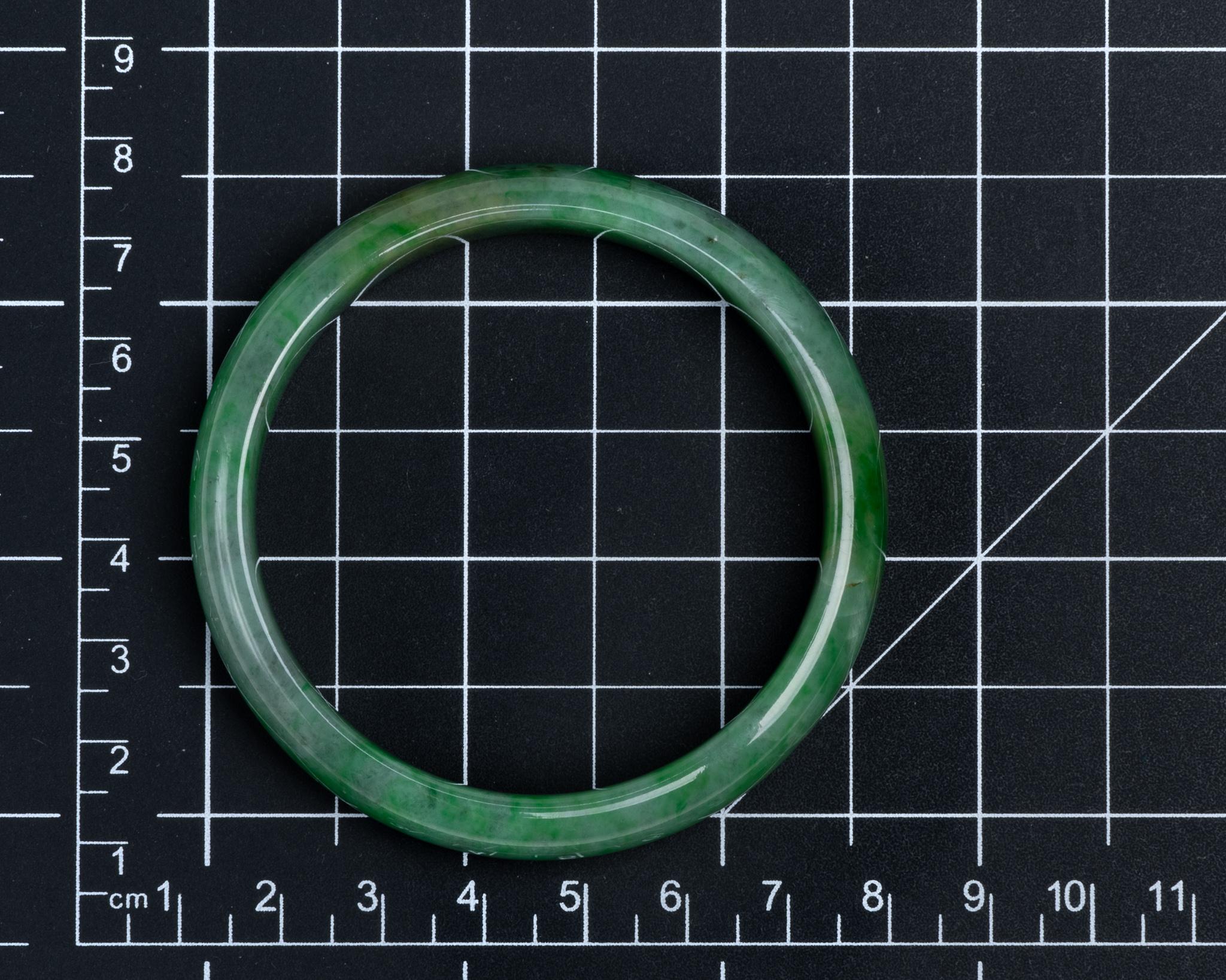 Green Jadeite Jade Bangle, Certified Untreated In New Condition In San Francisco, CA