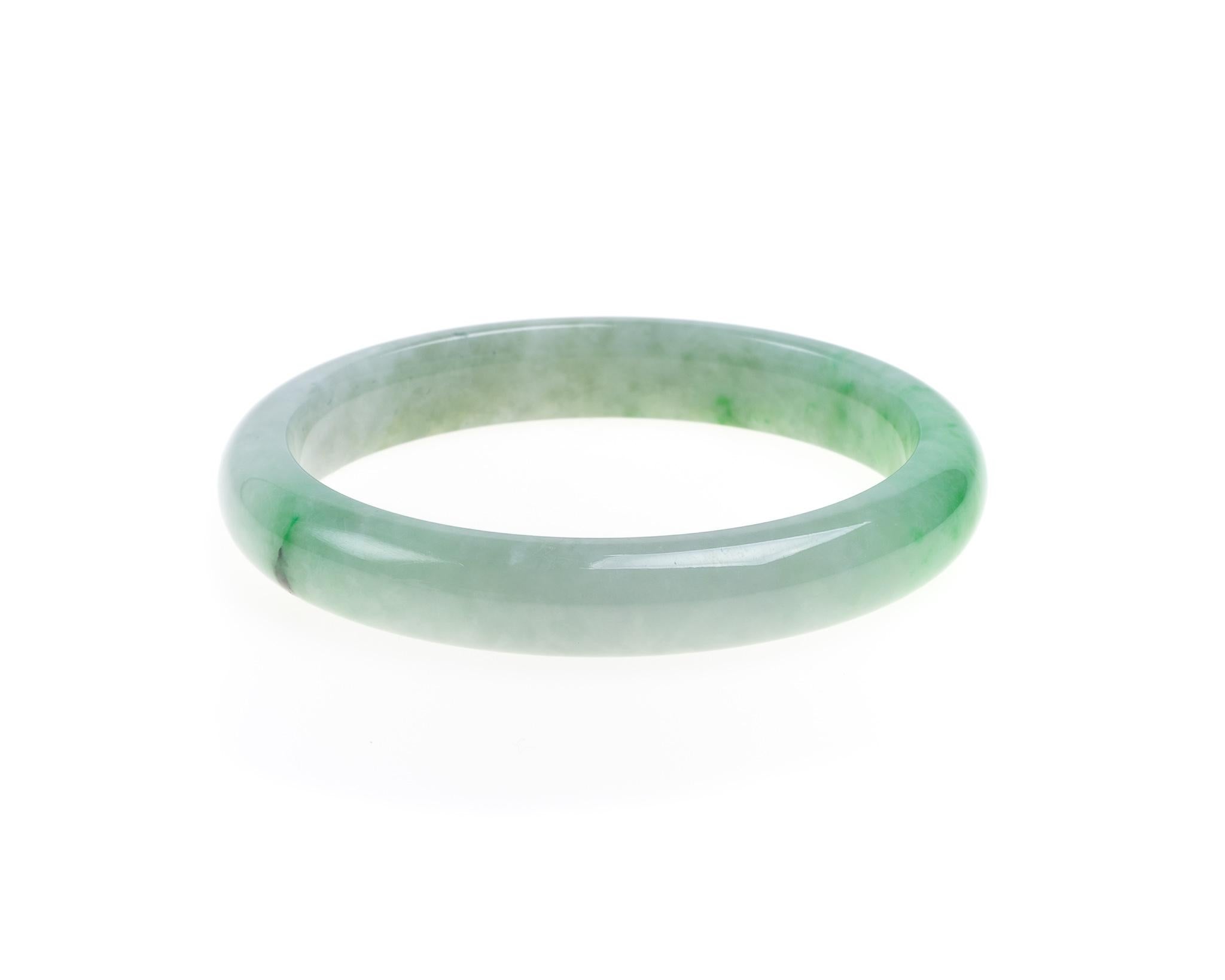 Contemporaneo Bracciale in giada verde, certificato e non trattato in vendita