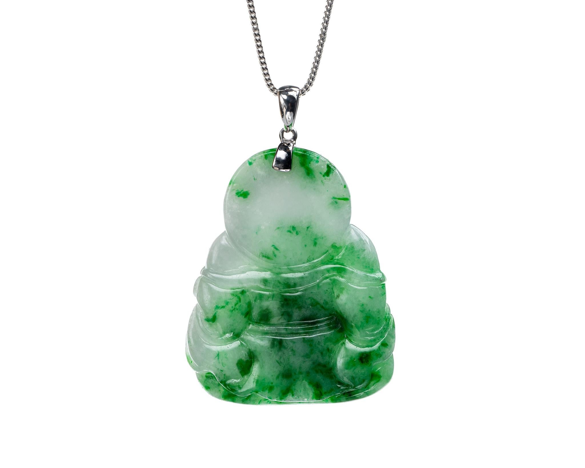 green jade buddha necklace