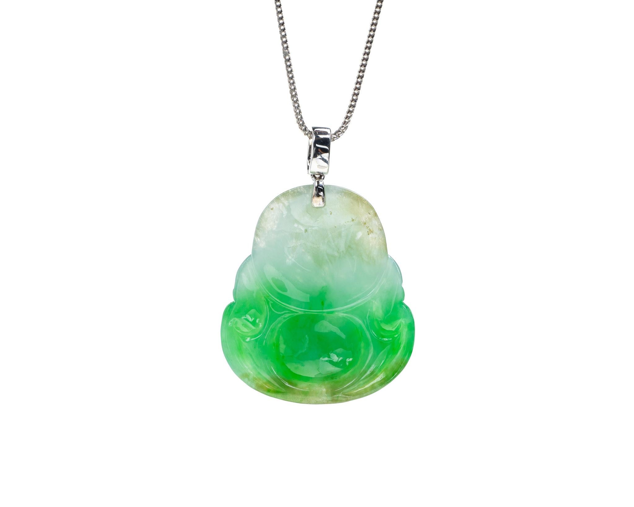 men's jade buddha pendant