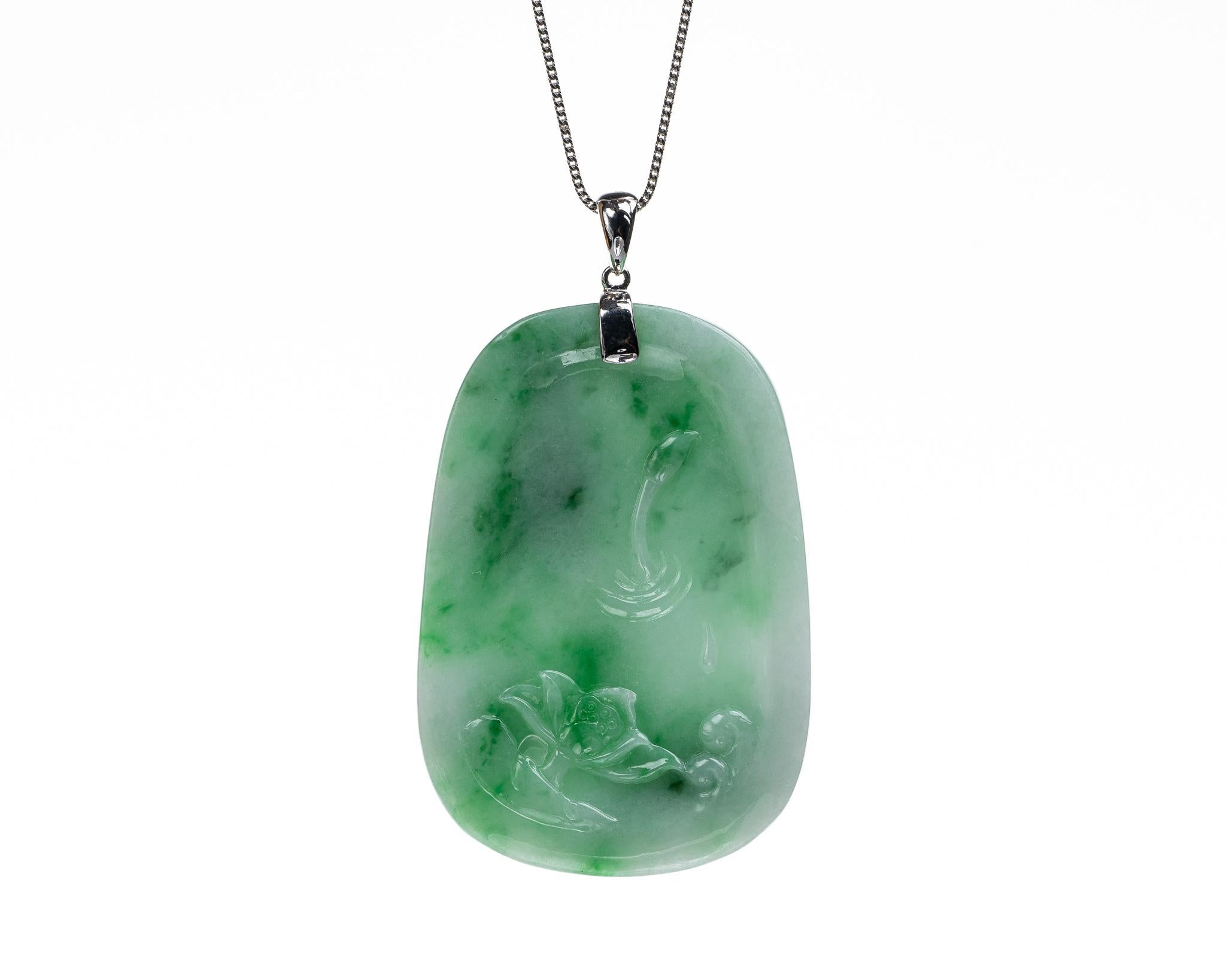 jade lotus necklace