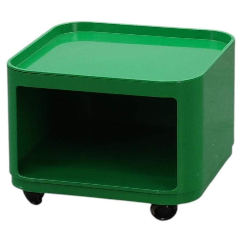 Green Kartell storage unit Model 4970 by Anna Castelli Ferrieri, Italy 1970s