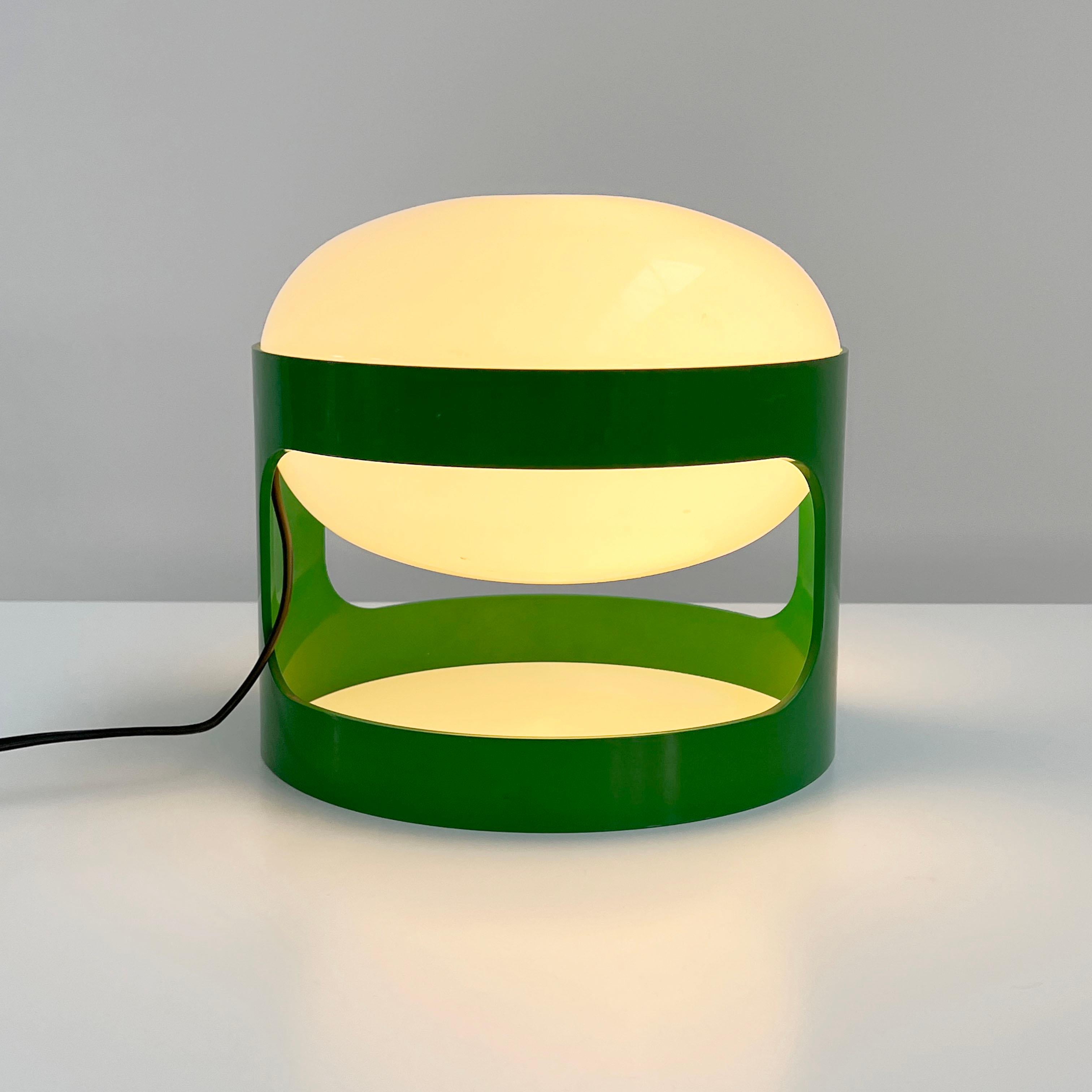Designer - Joe Colombo
Producer - Kartell
Model - KD 27
Design Period - Seventies
Measurements - Width 25 cm x Depth 25 cm x Height 26 cm
Materials - Plastic
Color - Green, White
Electrical Properties - European Plug (up to 240V) / Lightbulb