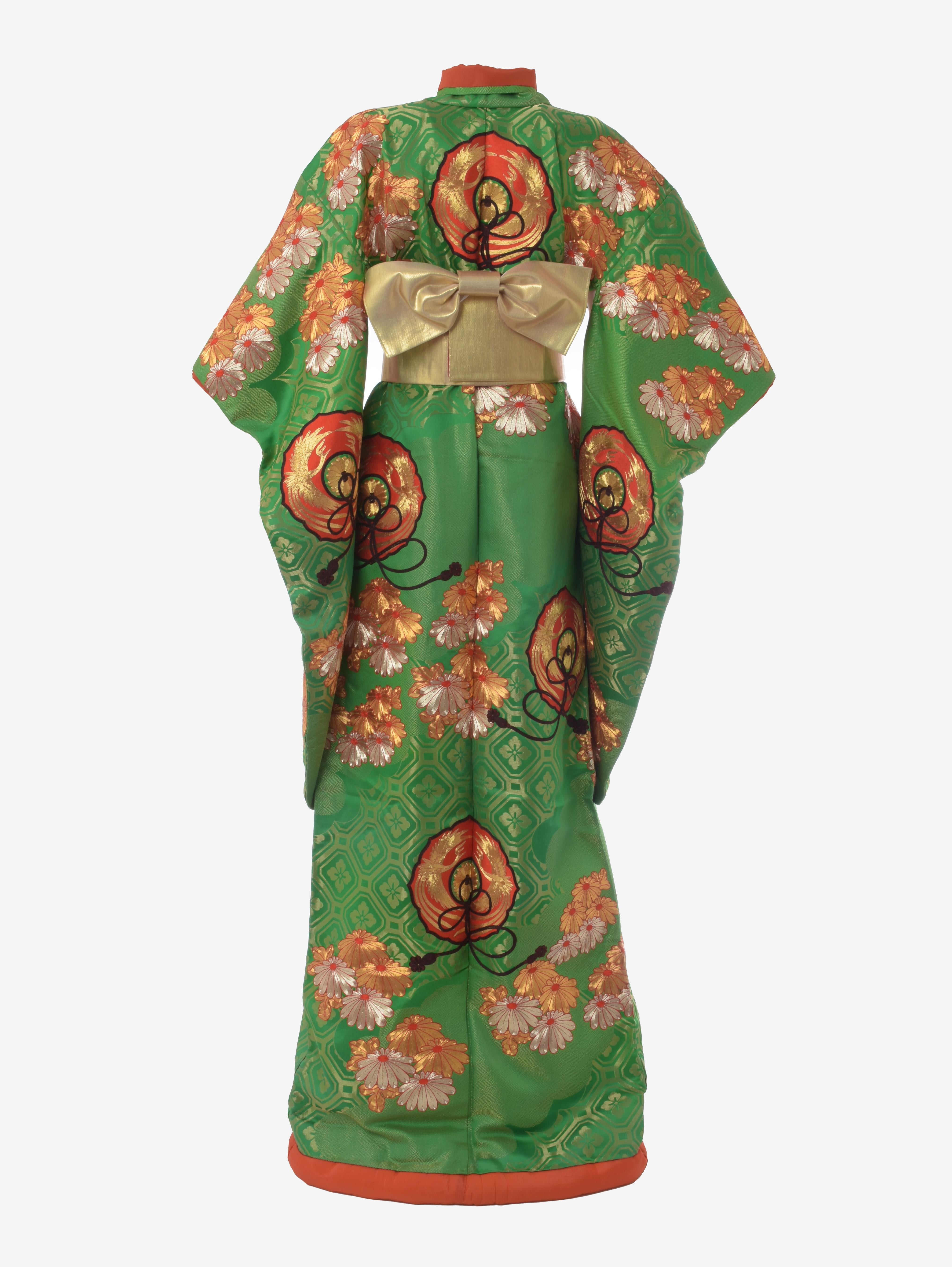 Gray Green Kimono Uchikake For Sale