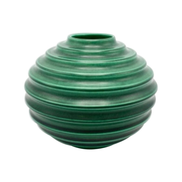 Green Kulva Vase by Ewald Dahlskog For Sale