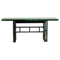 Green Lacquered Mcguire Console With Flip-Top Surface – San Francisco, 1970