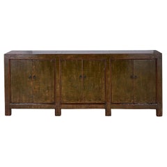 Server laccato verde con patina originale
