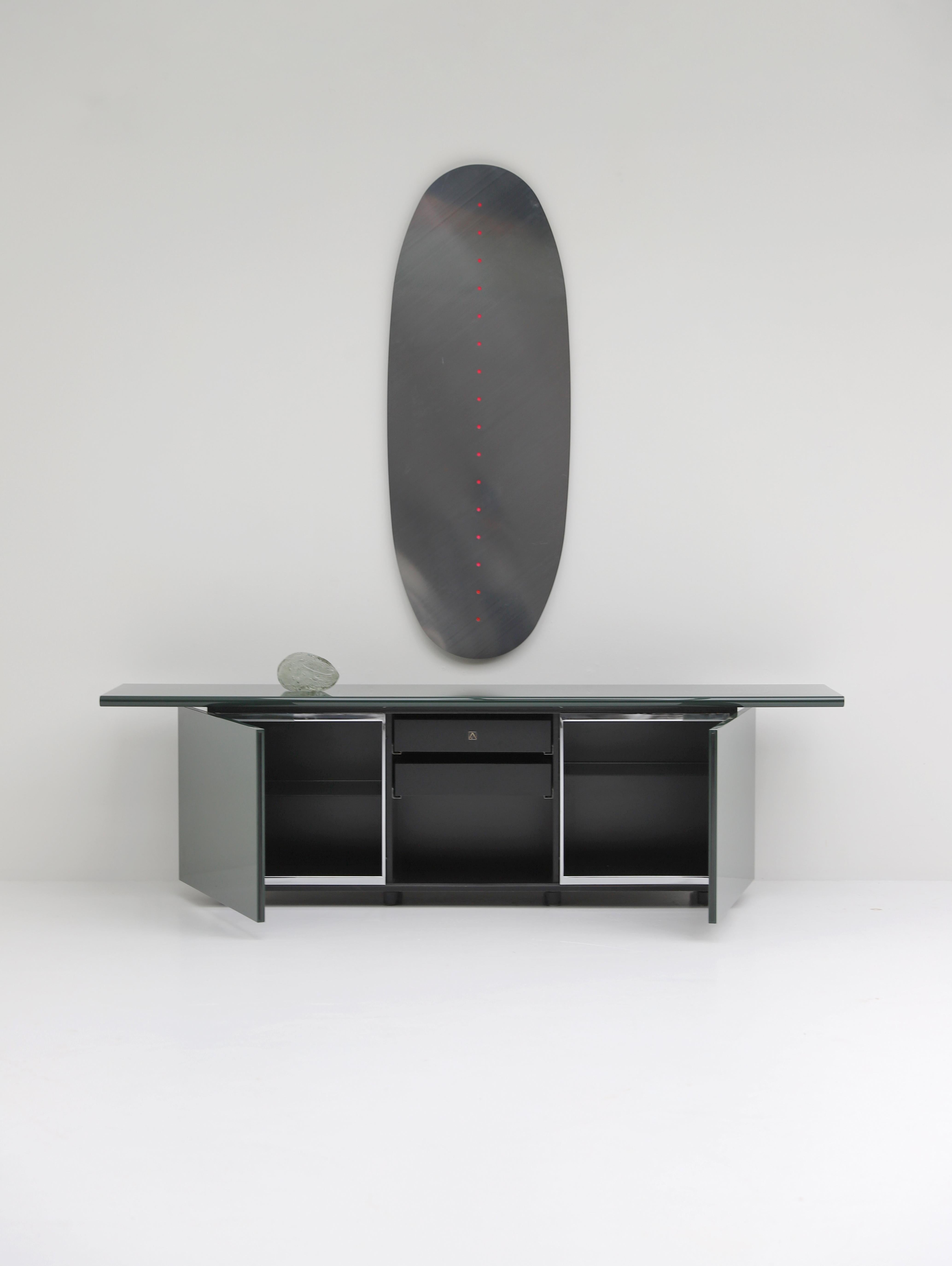 Green Lacquered Sheraton Sideboard by Giotto Stoppino for Acerbis 1977 5