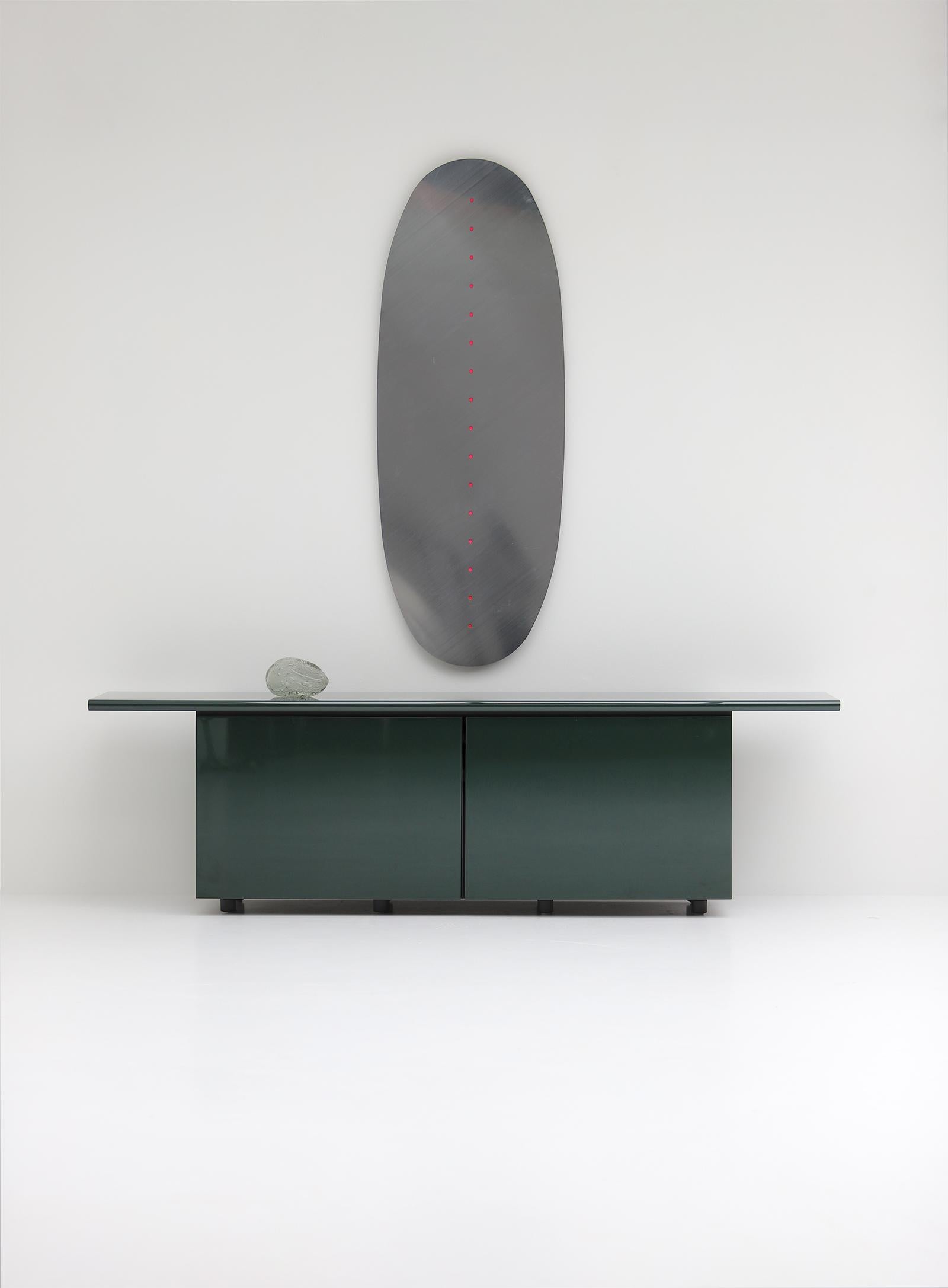 Modern Green Lacquered Sheraton Sideboard by Giotto Stoppino for Acerbis 1977