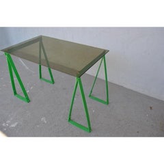 Green Lacquered Tripod Desk from the 1980s