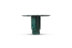Green Lacquered Tsugime Pedestal Table by Chapter & Verse