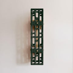 Green Latticework Wood Sconce, Large, Celosía Collection