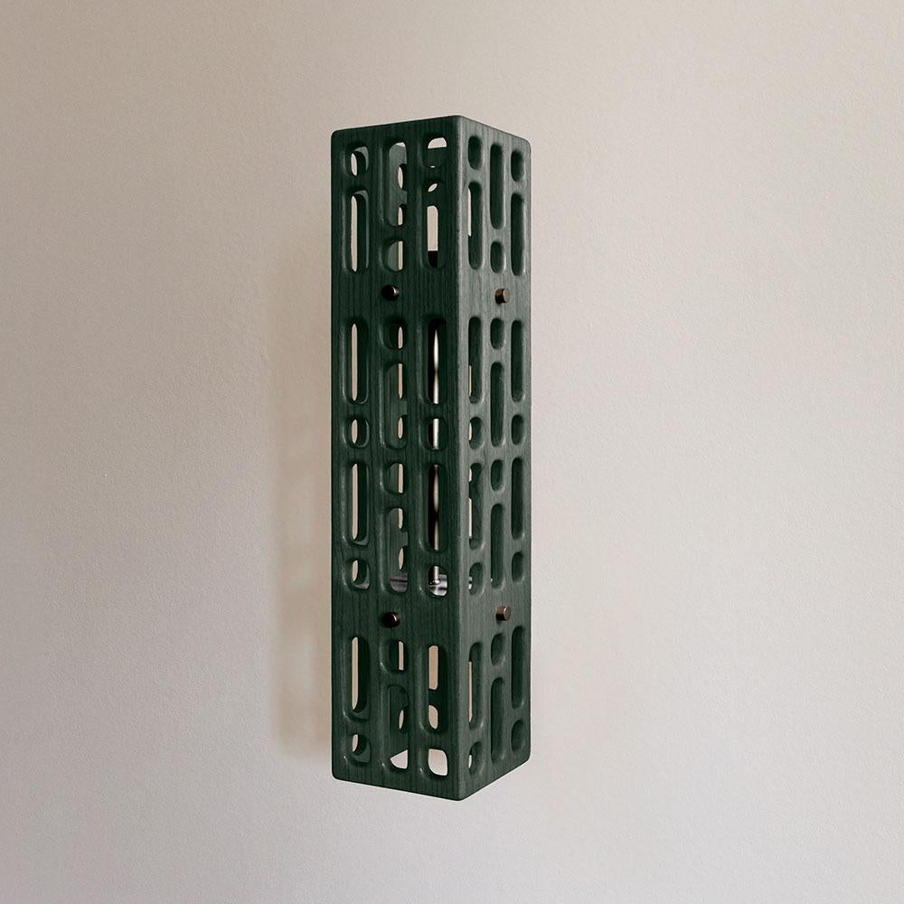 Aplique de Madera Verde Celosía, Grande, Colección Celosía Tallado en venta