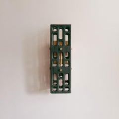 Green Latticework Wood Sconce, Medium, Celosía Collection