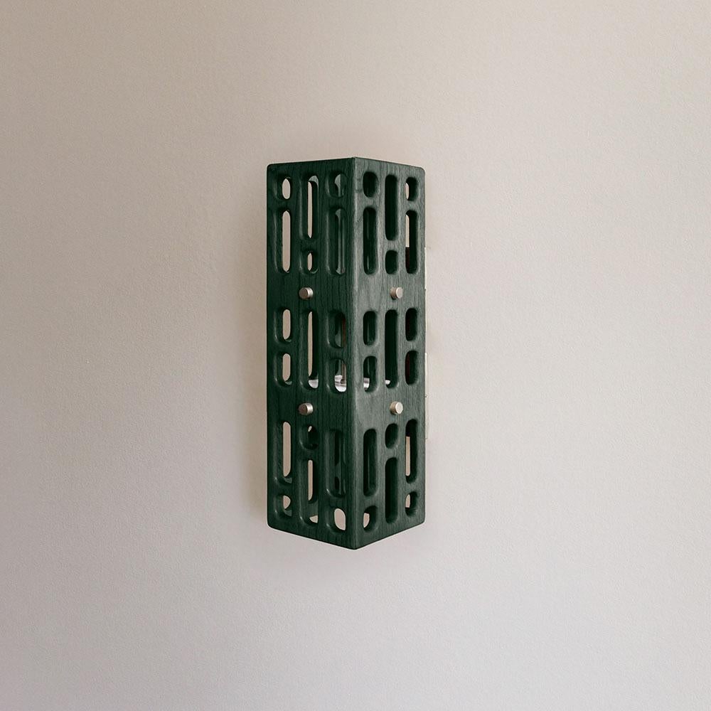 Messicano Applique in legno a reticolo verde, media, Collection'S in vendita