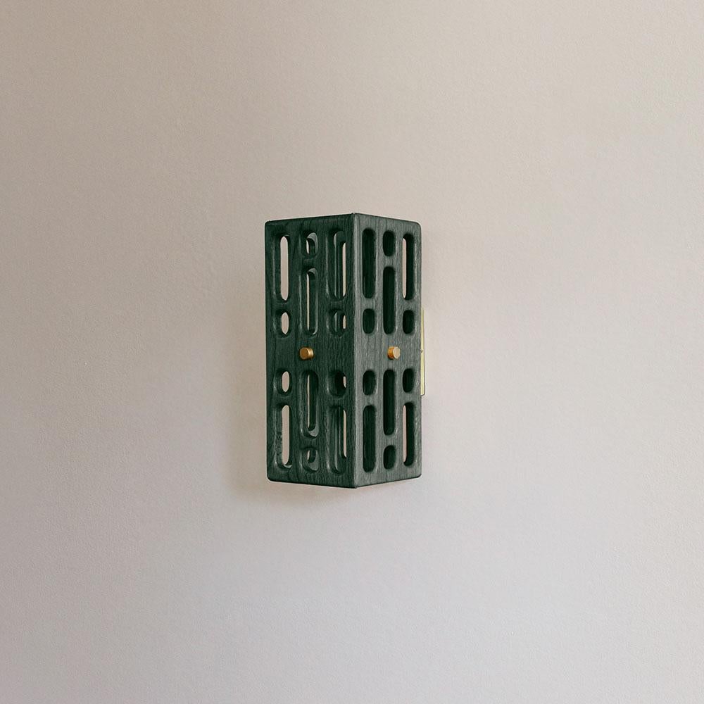 Intagliato Applique in legno verde a reticolo, piccola, Collection'S in vendita