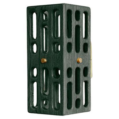 Applique in legno verde a reticolo, piccola, Collection'S