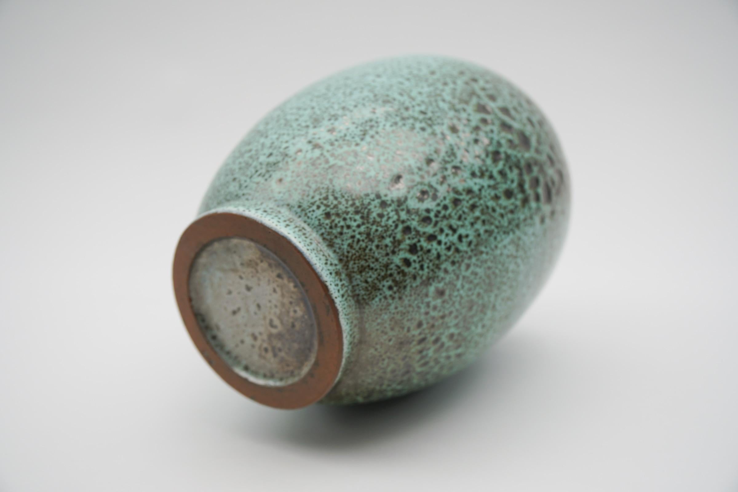 Green Lava Studio Ceramic Vase by Wilhelm & Elly Kuch, 1960s, Germany In Good Condition For Sale In Nürnberg, Bayern