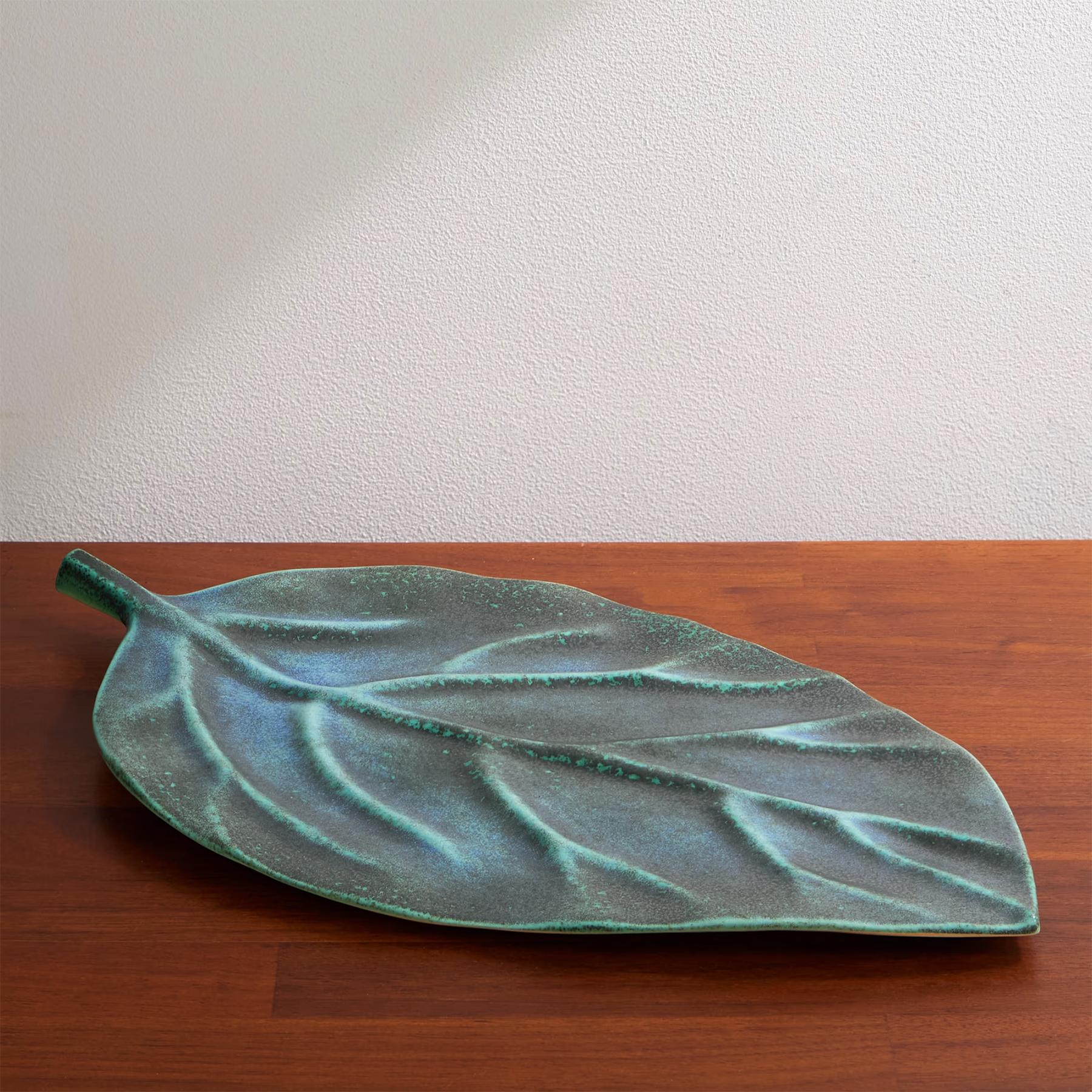 Bandeja grande Hoja Verde Porcelana en venta