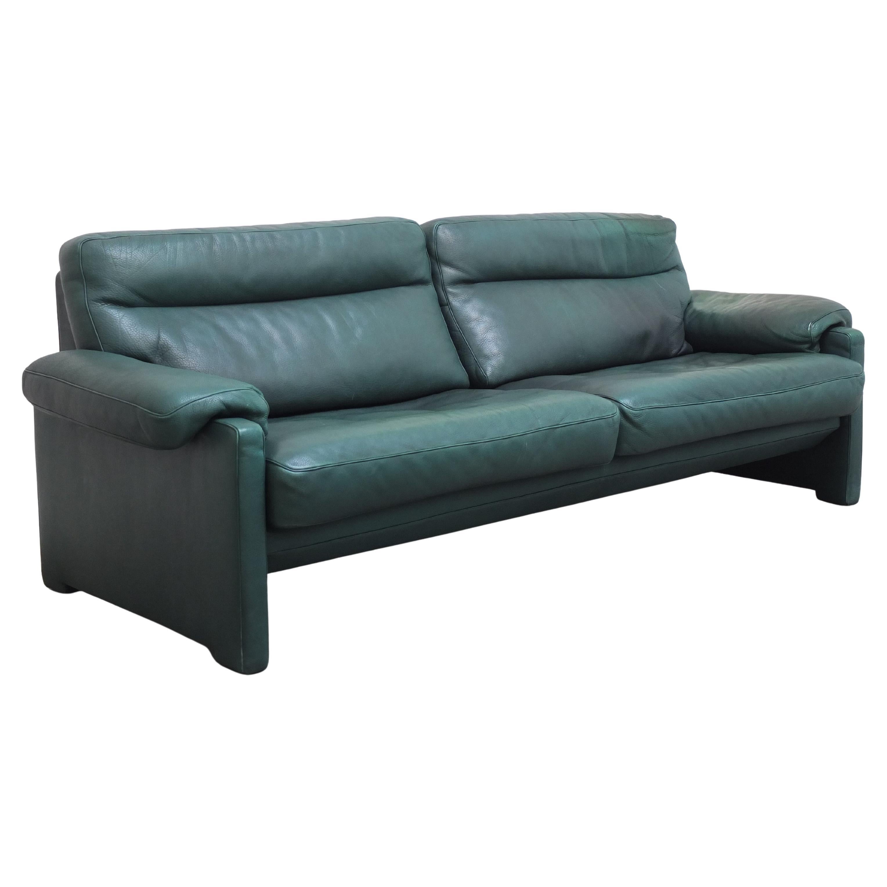 Green Leather 3-Seater 
DS-70
 Sofa by De Sede, 1980s