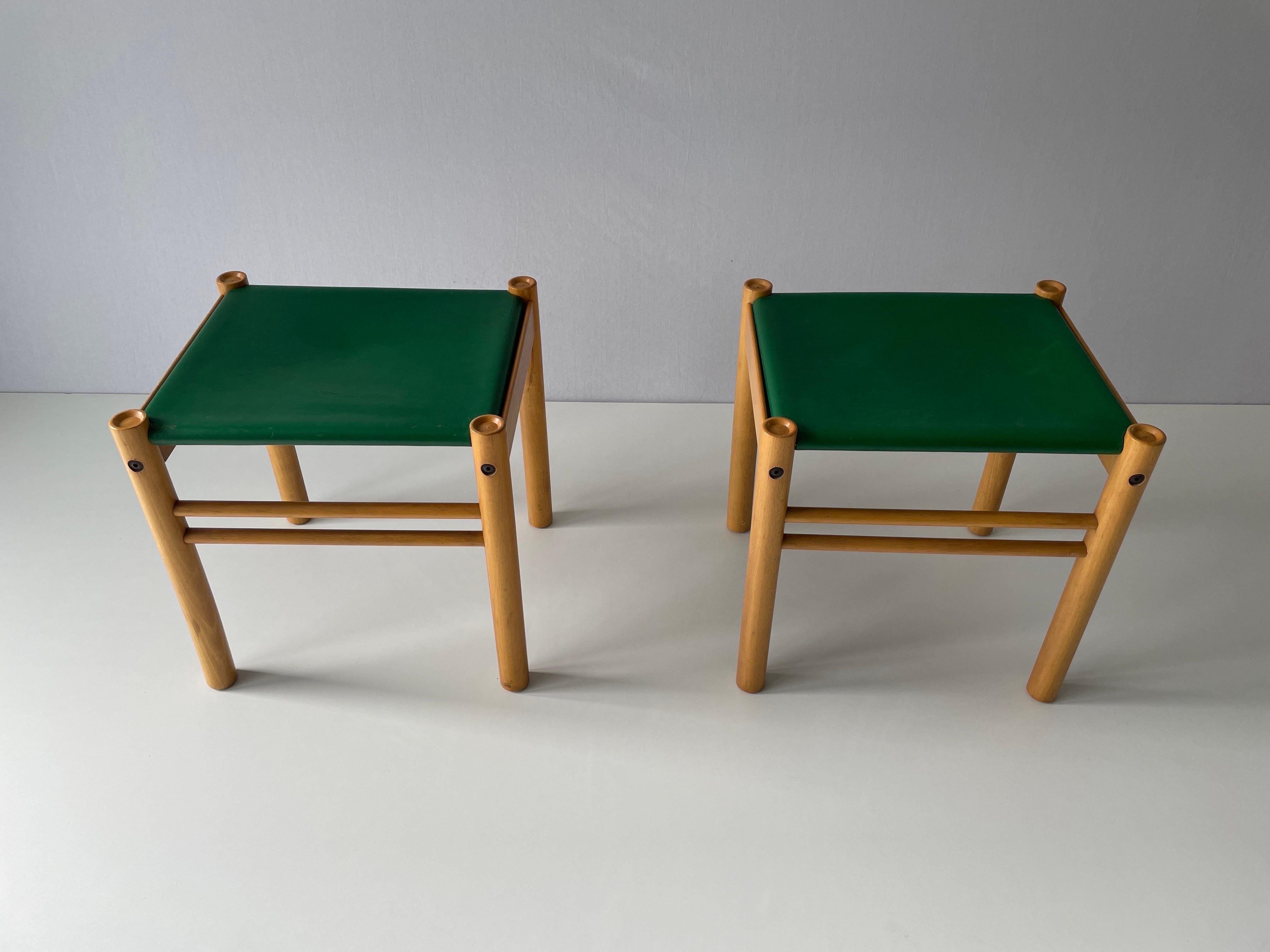 Green Leather and Birch Wood Pair of Stools by IBISCO, 1970s, Italy

Measurtements :

Seat : 45 cm X 38 cm
Height : 45 cm

Please do not hesitate to ask us if you have any questions.