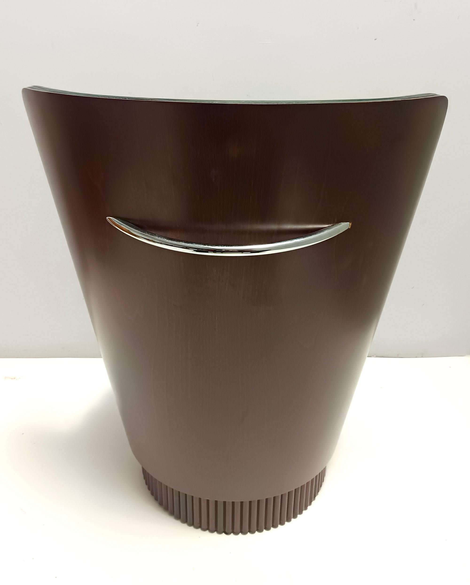 Loungesessel aus grünem Leder und gemustertem Stoff von Adam Tihany für Colbert, 1995 im Angebot 4