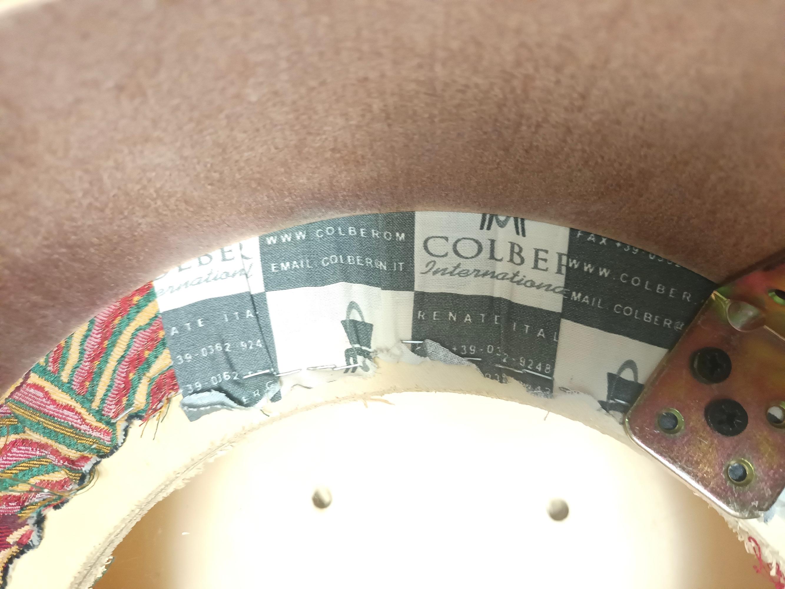 Loungesessel aus grünem Leder und gemustertem Stoff von Adam Tihany für Colbert, 1995 im Angebot 8