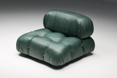 Green Leather Camaleonda by Mario Bellini, B&B Italia, Italy, 1970s