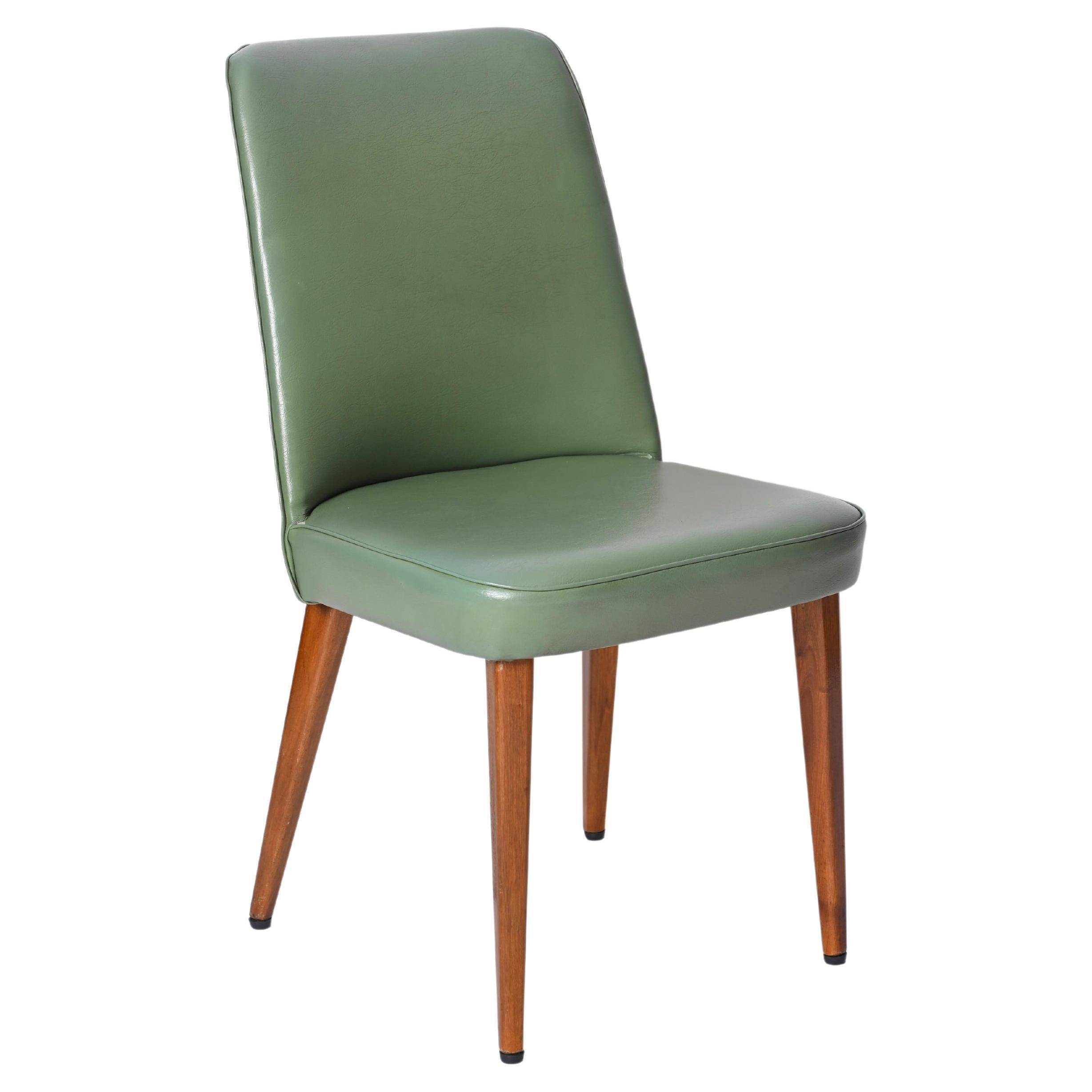 Green Leather Chair by Anonima Castelli, Italy, 1950s  For Sale