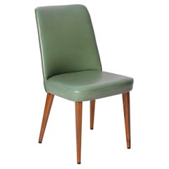 Green Leather Chair by Anonima Castelli, Italy, 1950s 