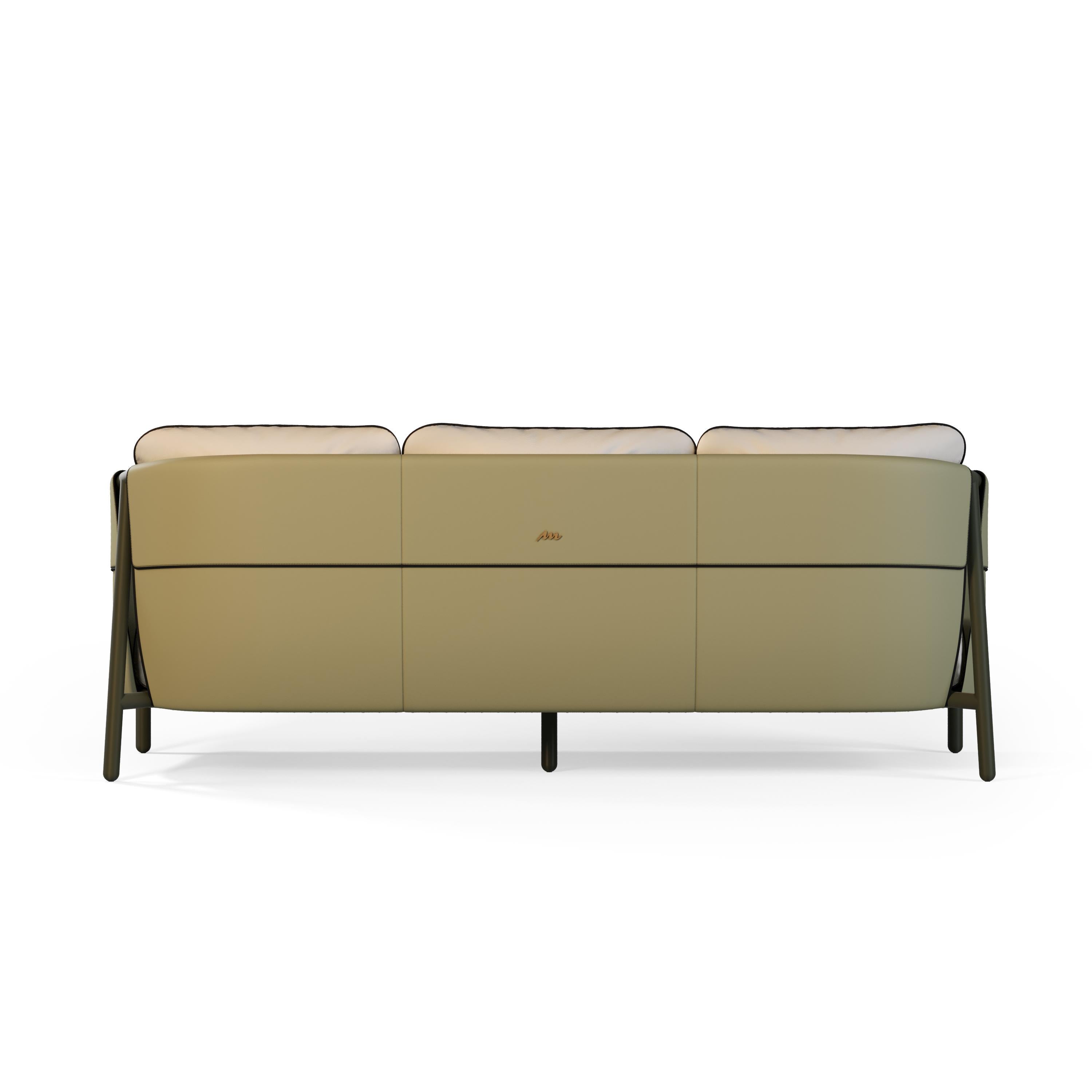 Sofa d'extérieur tapissé en cuir d'olivier Neuf - En vente à Santo Tirso, PT