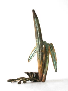 Sculpture « Porte-bougies à feuilles vertes » de Robert Lee Morris