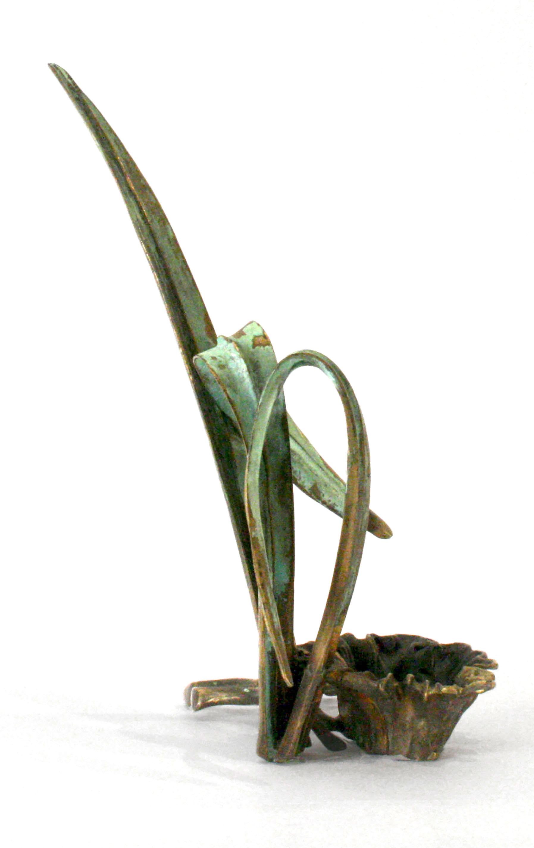 Postmoderne Sculpture « Porte-bougies à feuilles vertes » de Robert Lee Morris en vente