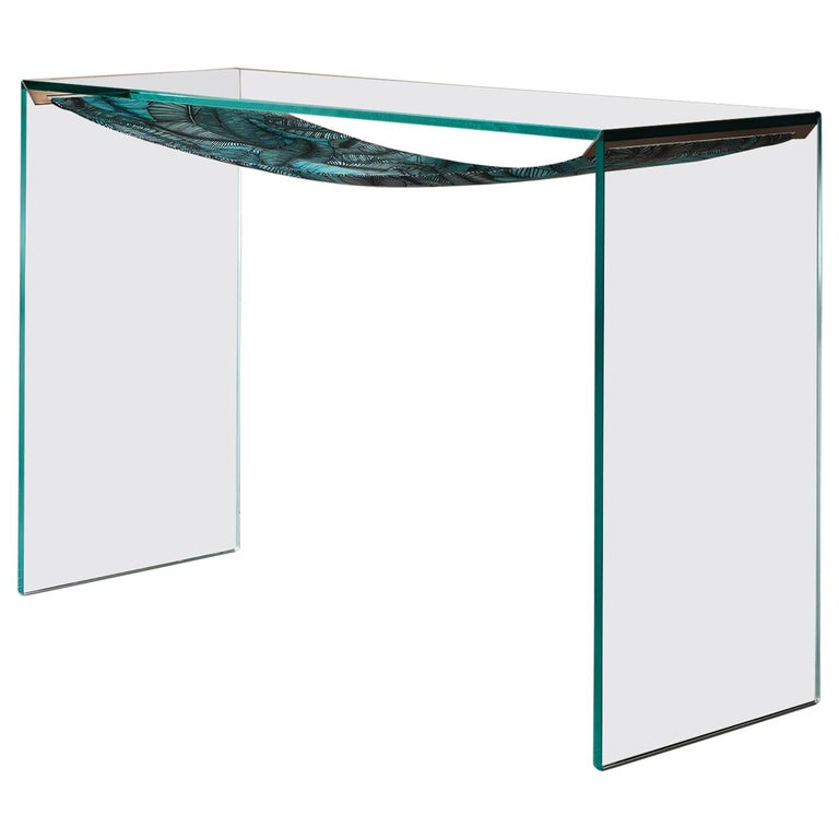 Green Leaves Console Table For Sale at 1stDibs