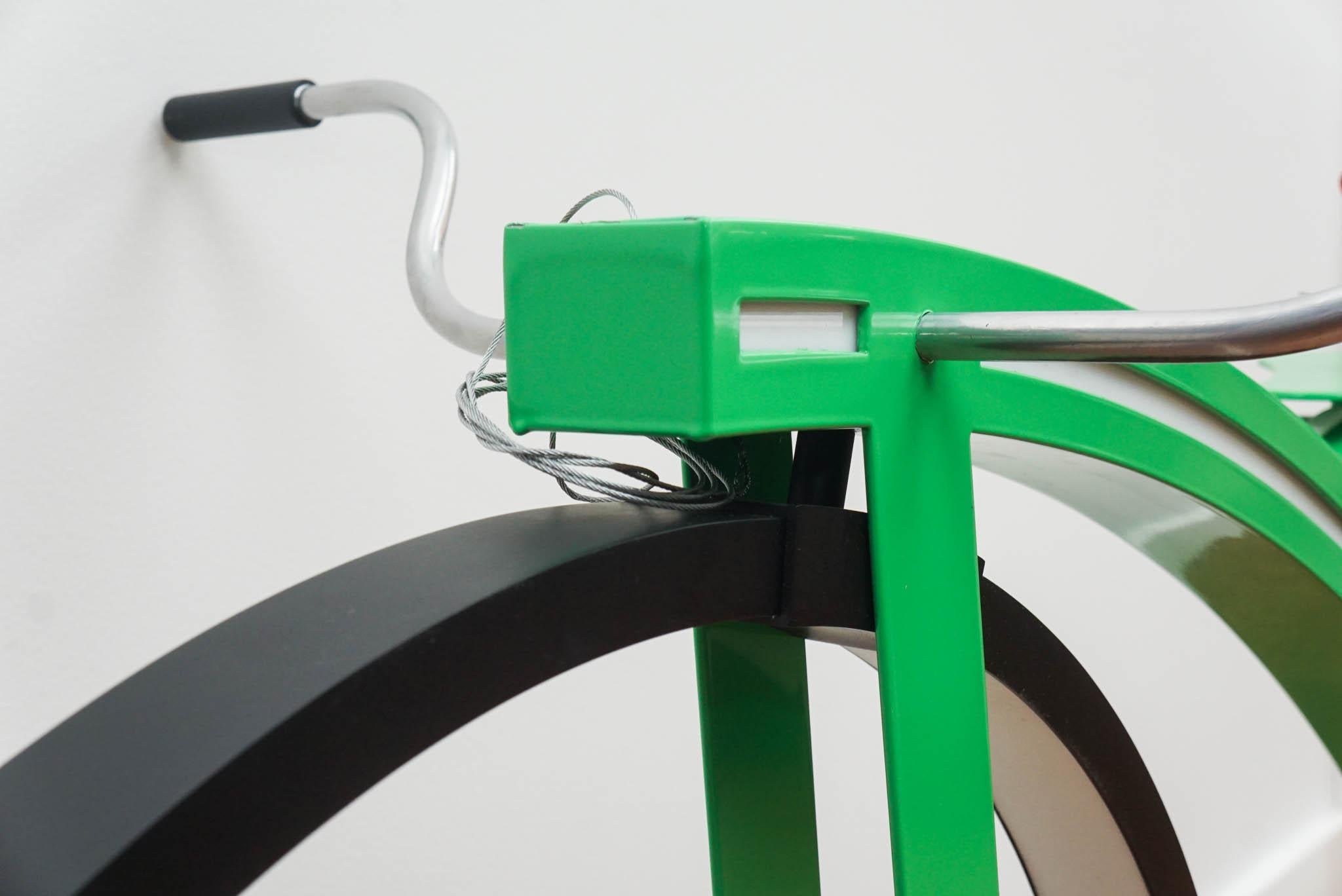 Green LED Bicycle Ceiling Light Fixture For Sale 2