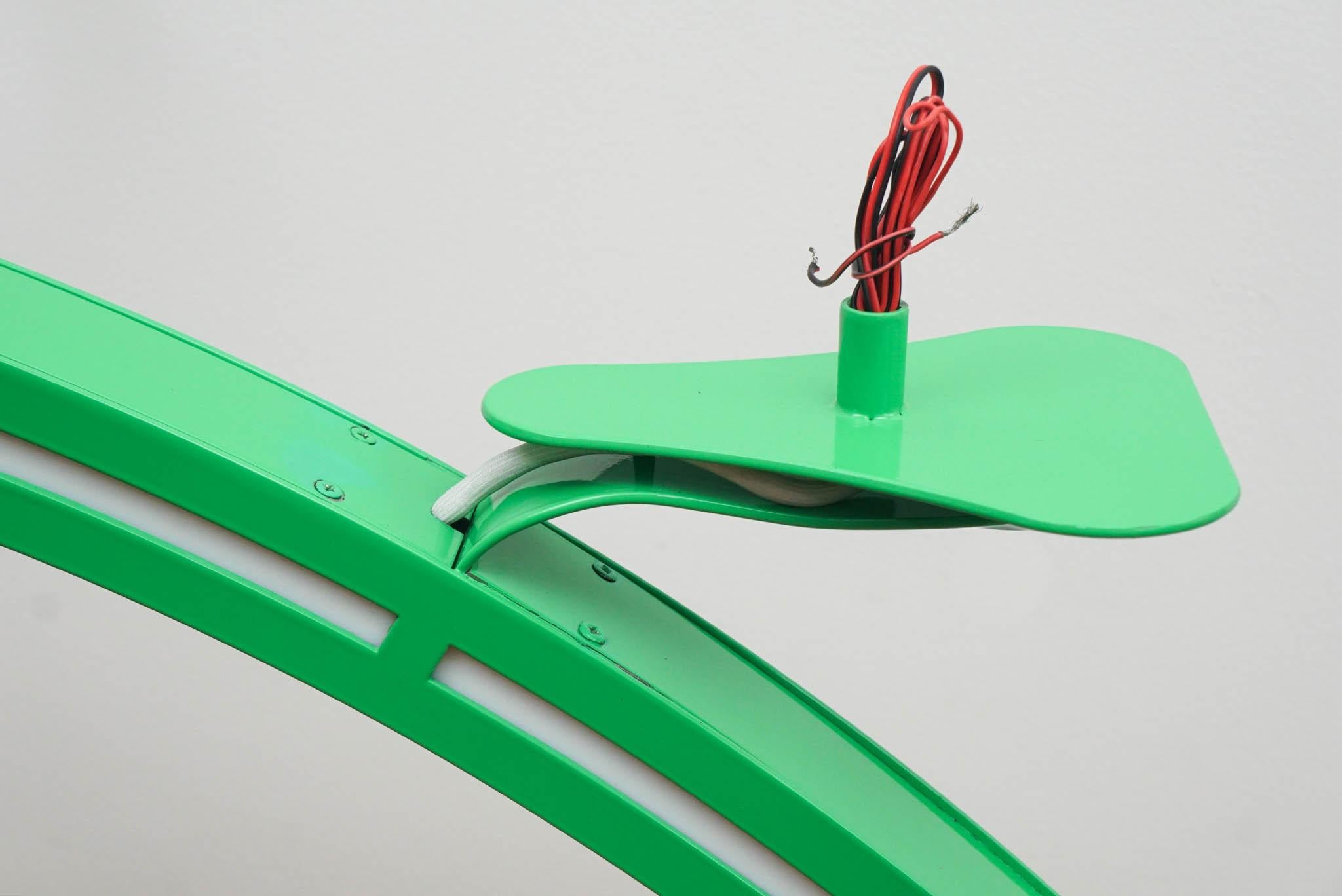 Steel Green LED Bicycle Ceiling Light Fixture For Sale